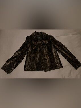 Classiques Entier Brown and Black Leopard Print Soft Jacket